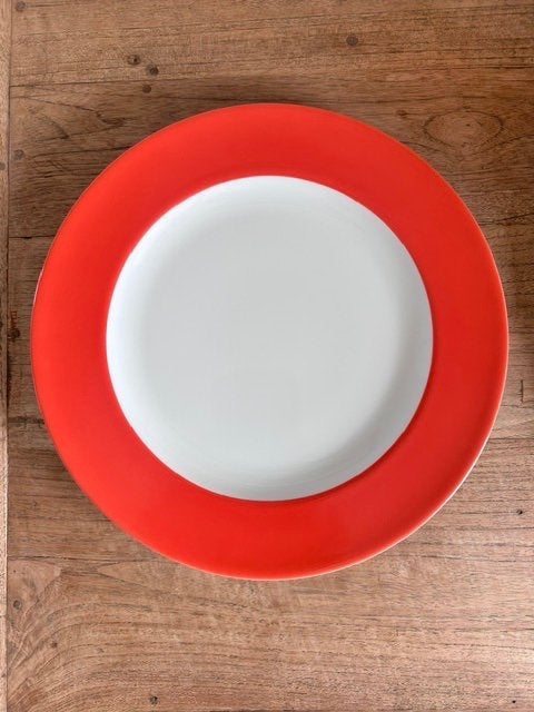 DIBBERN Bord Solid Color Koralle/Brick 31 cm, Ophalen of Verzenden, Zo goed als nieuw, Bord(en), Overige stijlen