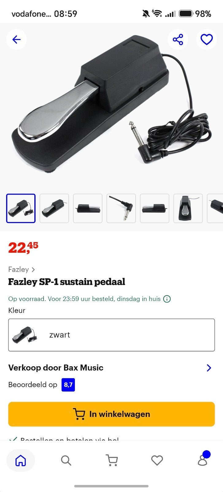 sustain pedaal digotale piano NIEUW, Ophalen of Verzenden, Nieuw