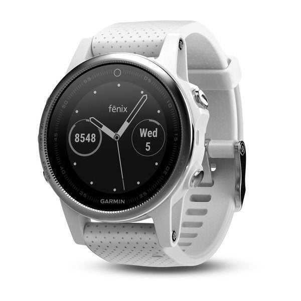 Garmin Fenix 5s Sapphire, Sieraden, Tassen en Uiterlijk, Sporthorloges, Ophalen, Wit, Zo goed als nieuw, Waterdicht