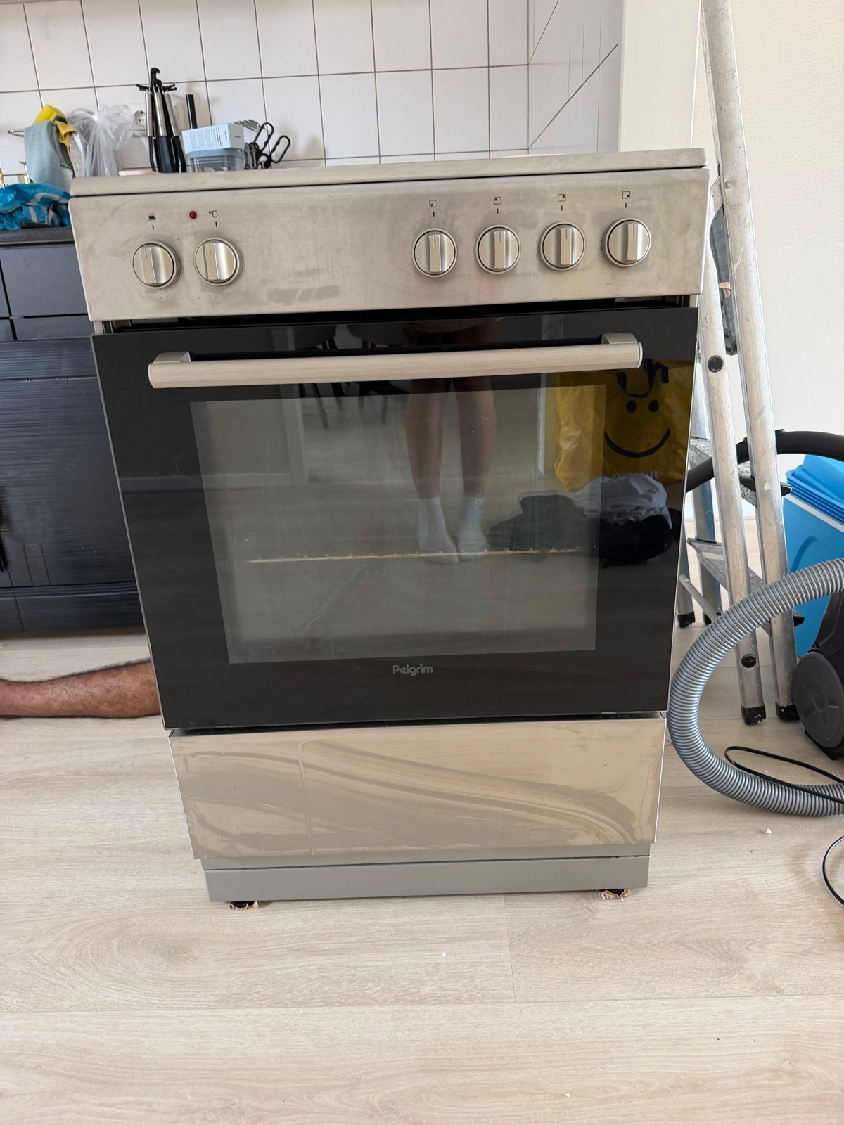 Pelgrim Fornuis met Keramische Kookplaat en Oven, Witgoed en Apparatuur, Fornuizen, Ophalen, Gebruikt, 60 cm of meer, Keramisch