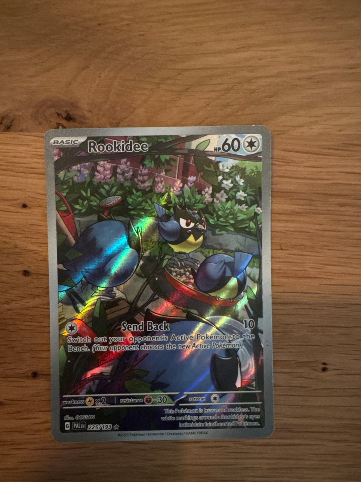 Rookidee 225/193 Full Art Pokémon Kaart, Ophalen of Verzenden, Zo goed als nieuw, Losse kaart, Foil