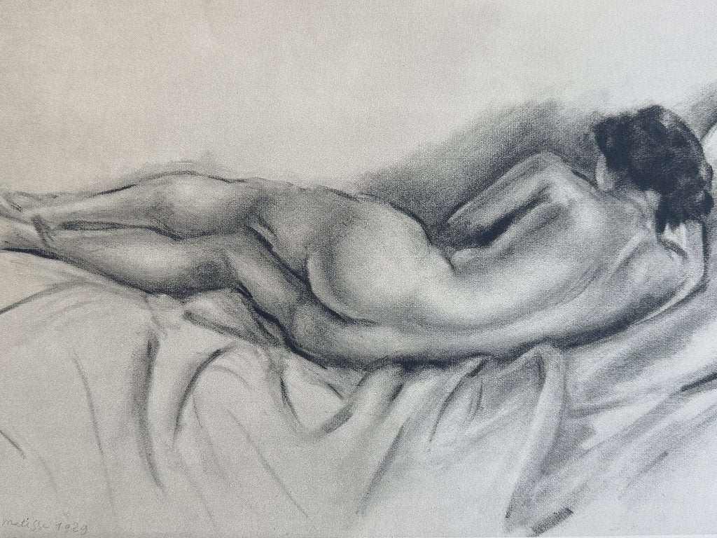 1939 heliogravure, liggend naakt - Henri Matisse print, 40 cm, Verzenden, Overige technieken, 50 cm