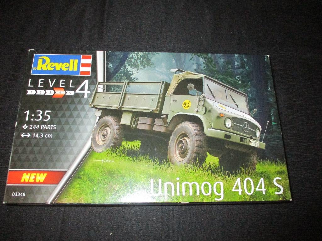 H-68,REVELL 1-35,NO,03348,Unimog 404 S, Overige merken, 1:32 tot 1:50, Overige typen, Nieuw