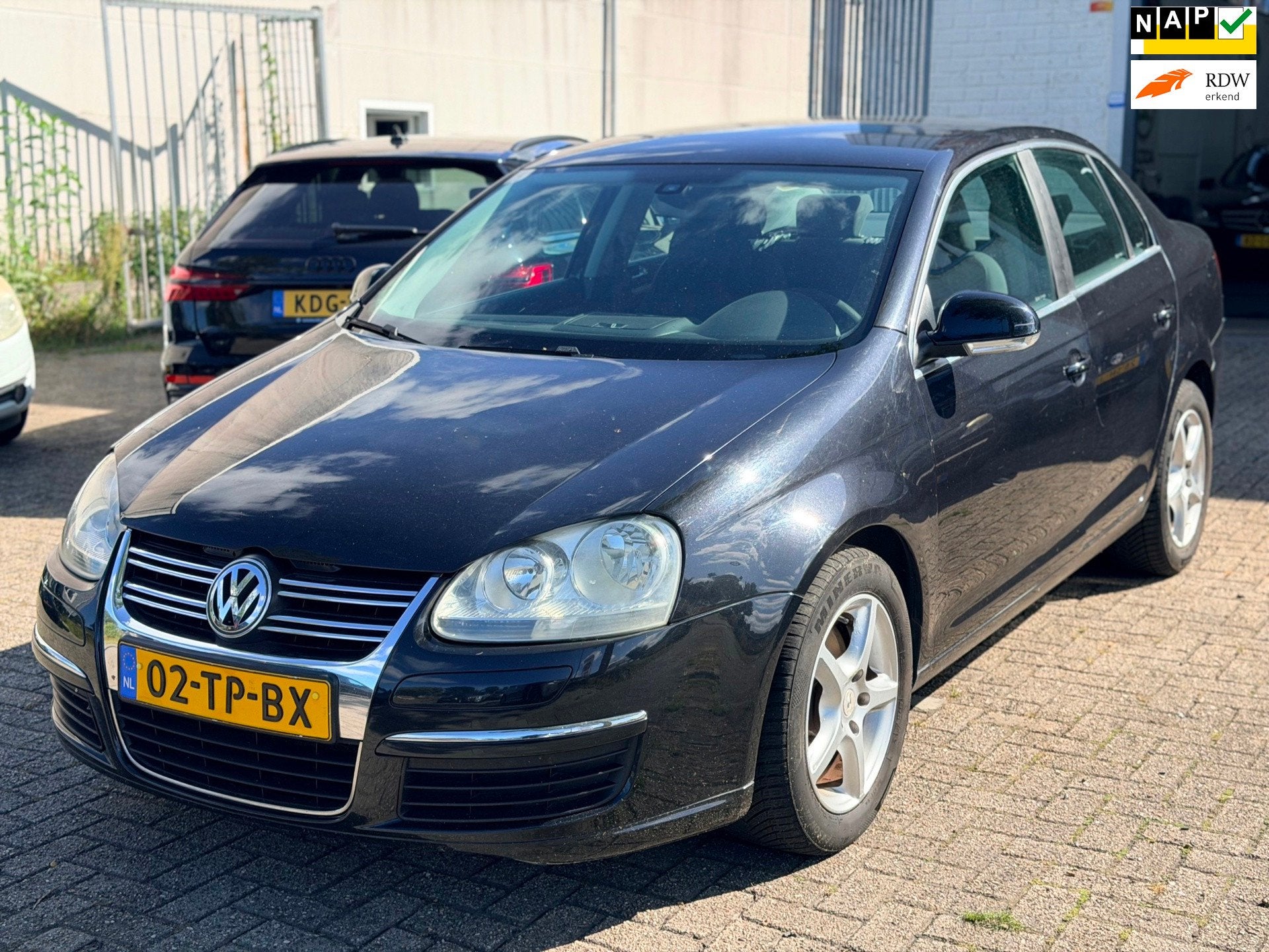 Volkswagen Jetta 1.4 TSI Comfortline Bj:2007 Aut. Airco El R, Auto's, Gebruikt, 4 cilinders, Zwart, Bedrijf