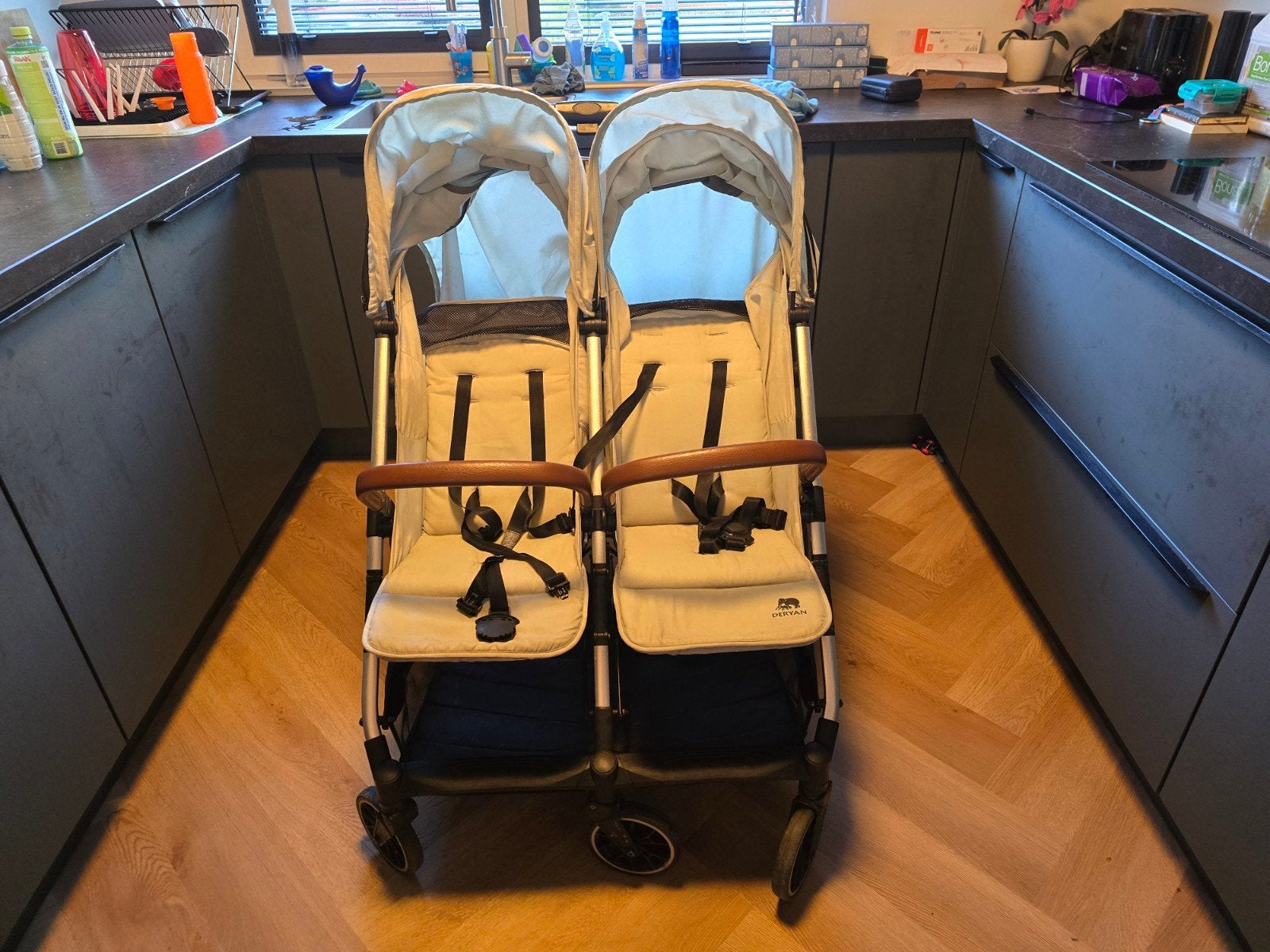 Deryan Tweeling Buggy, Gebruikt, Duowagen, Ophalen of Verzenden, Kinderwagen