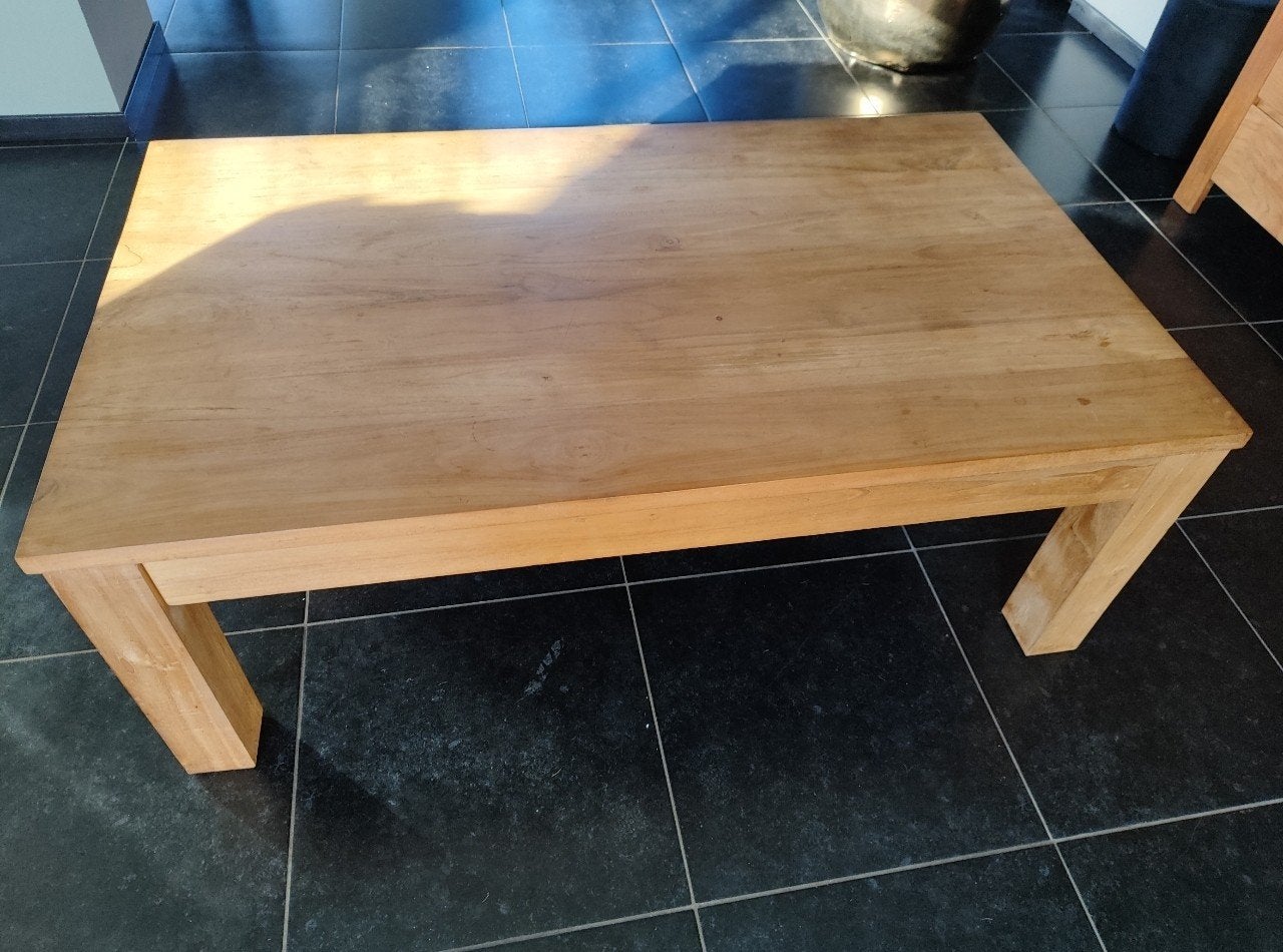 Grenen salontafel, Huis en Inrichting, Tafels | Salontafels, 100 tot 150 cm, Zo goed als nieuw, Grenenhout, Rechthoekig