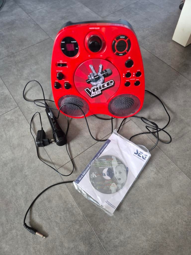 The Voice Kids Karaoke Set met Microfoon en CD, Ophalen of Verzenden, Gebruikt, Complete set