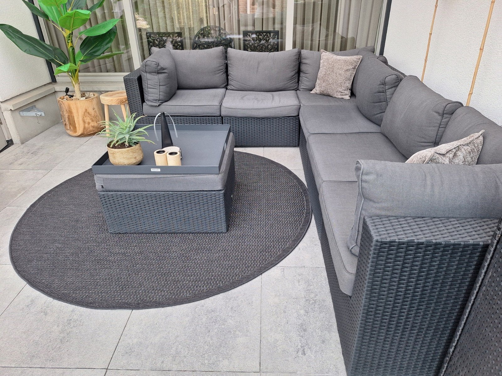 Loungeset (zie beschrijving), Ophalen, 5 zitplaatsen, Gebruikt, Bank