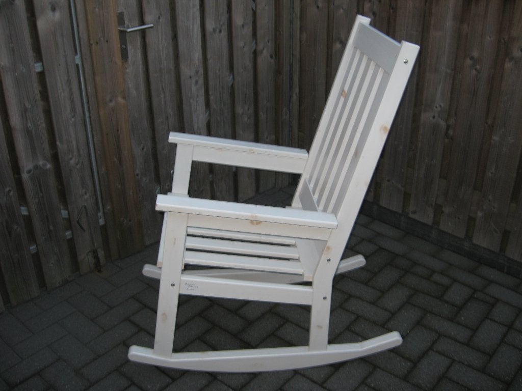 Schommelstoel, Huis en Inrichting, Stoelen, Ophalen, Gebruikt, Wit, Eén