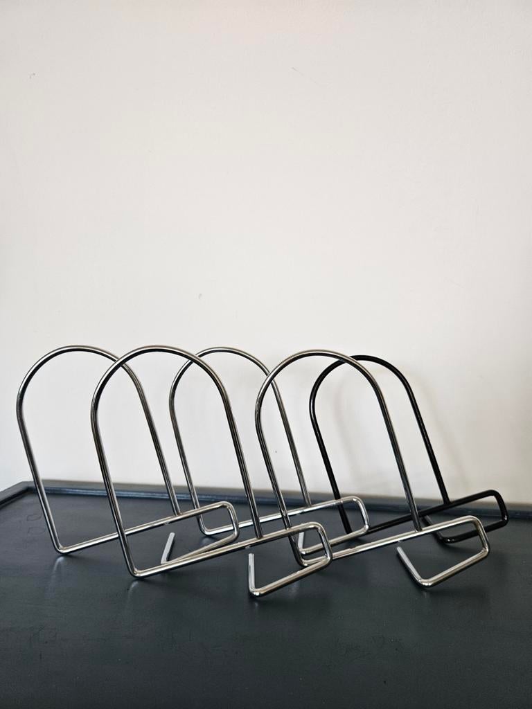 Vintage metalen boekensteunen – Ikea Flit / String design, Ophalen of Verzenden, Zo goed als nieuw