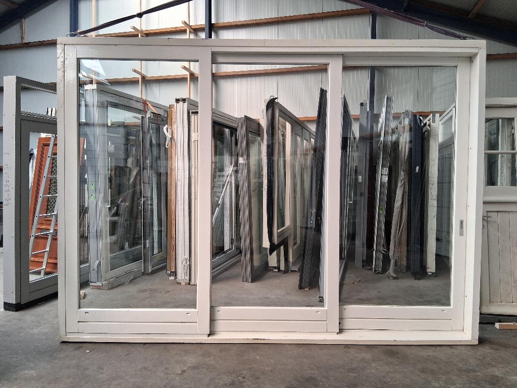 XL 3 delige Schuifpui Hr++ bezorgen factuur mogelijk, 225 cm of meer, Ophalen of Verzenden, Zo goed als nieuw, Inclusief glas
