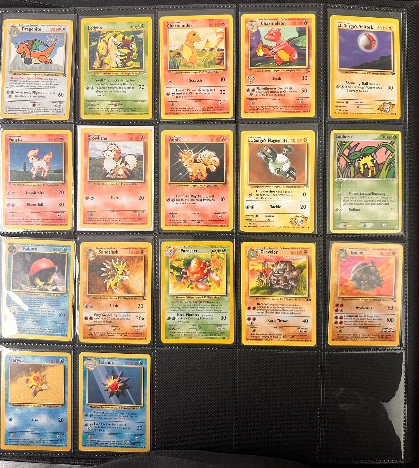 Vintage Pokemon kaarten 1995,96,98, Ophalen of Verzenden, Zo goed als nieuw, Meerdere kaarten
