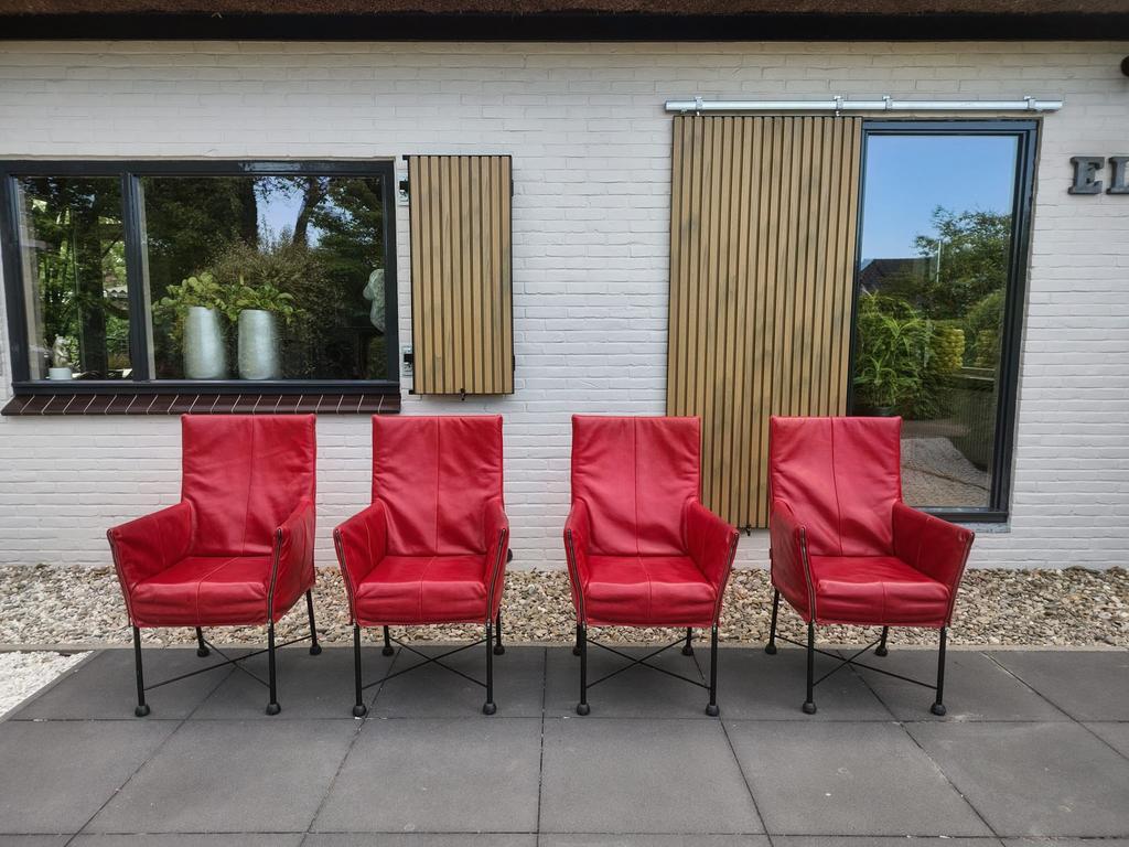Montis Chaplin eetkamerstoelen, Ophalen, Gebruikt, Vier, Leer