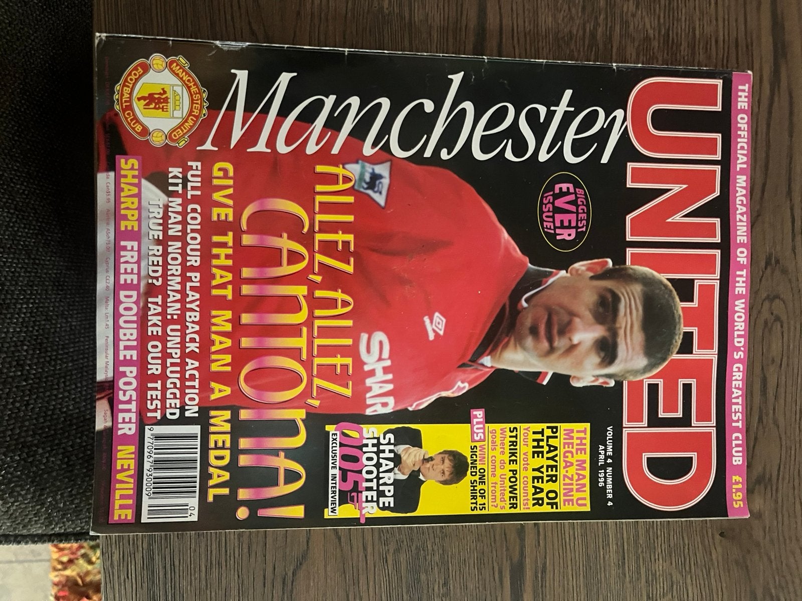 MANCHESTER UNITED MAGAZINE APRIL 96, Ophalen of Verzenden, Zo goed als nieuw, Buitenlandse clubs, Boek of Tijdschrift