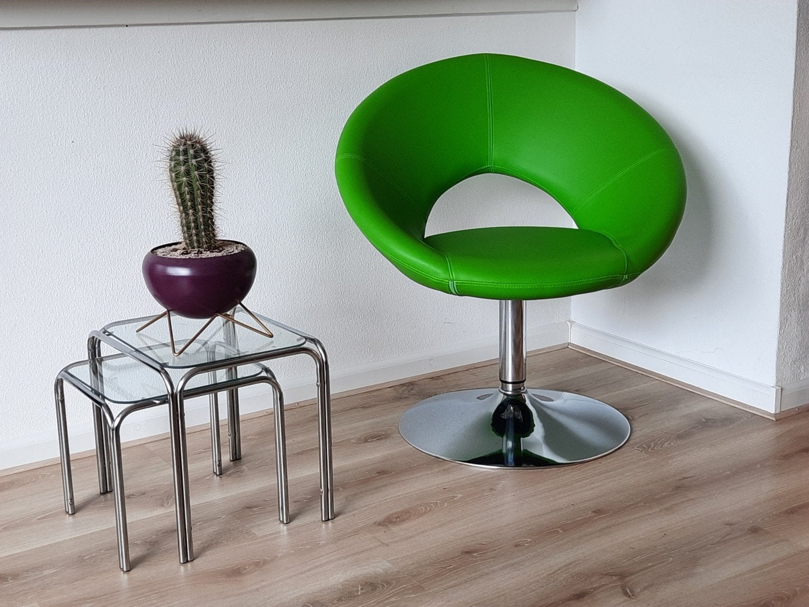 Ikea Groene Draaistoel - 70x70x80 cm, Modern vintage, Overige materialen, Overige kleuren, Ophalen of Verzenden