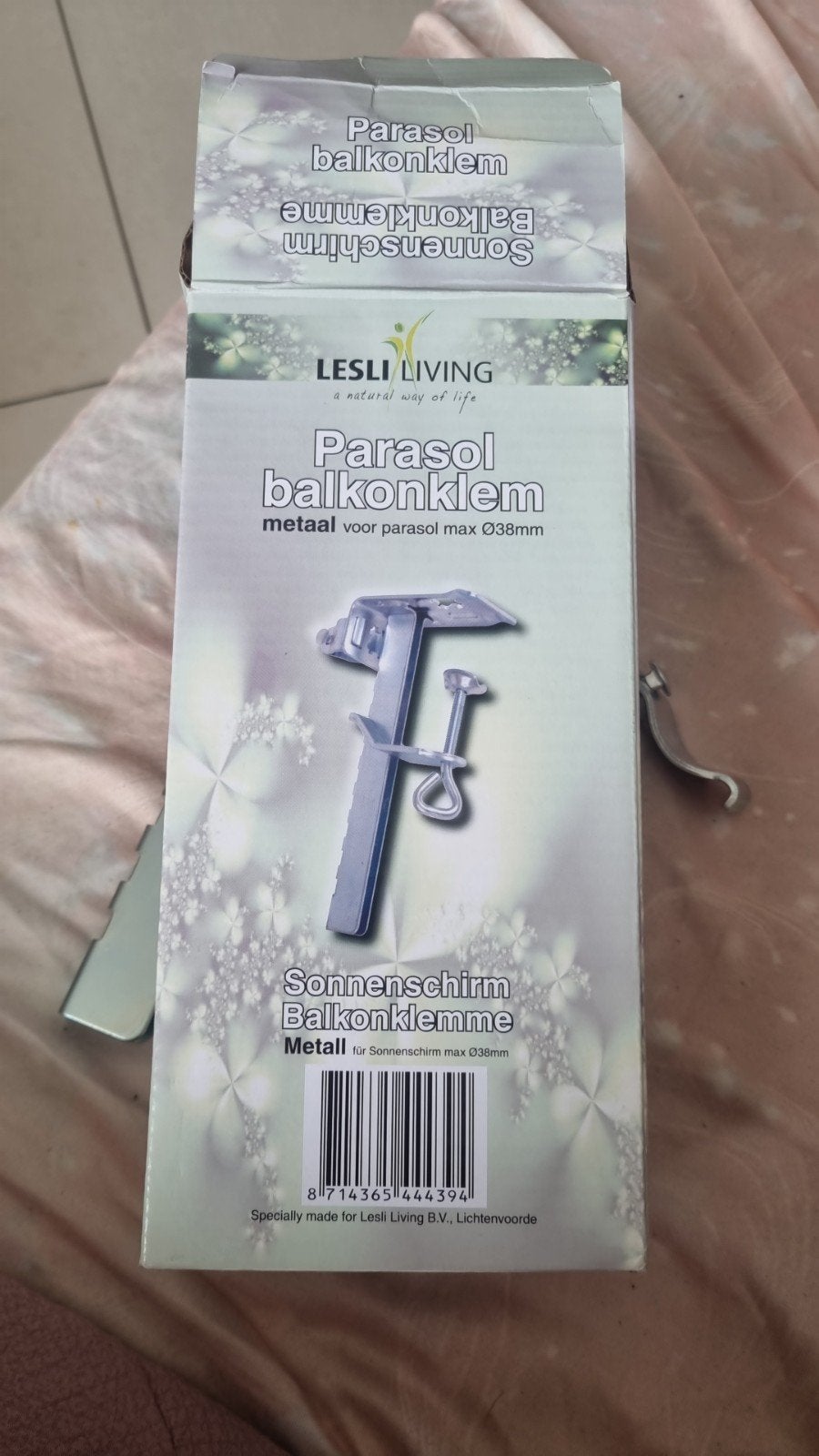 Nieuwe Parasol Balkonklem - Max Ø38mm - Ophalen Transvaal, Tuin en Terras, Parasols, Ophalen, Nieuw, Overige typen