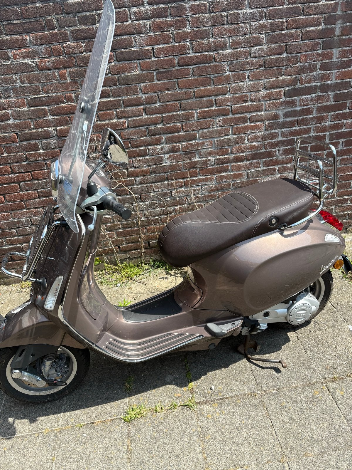 Vespa Primavera 50 Snorscooter - Bruin, Ophalen, Gebruikt, Benzine, Vespa
