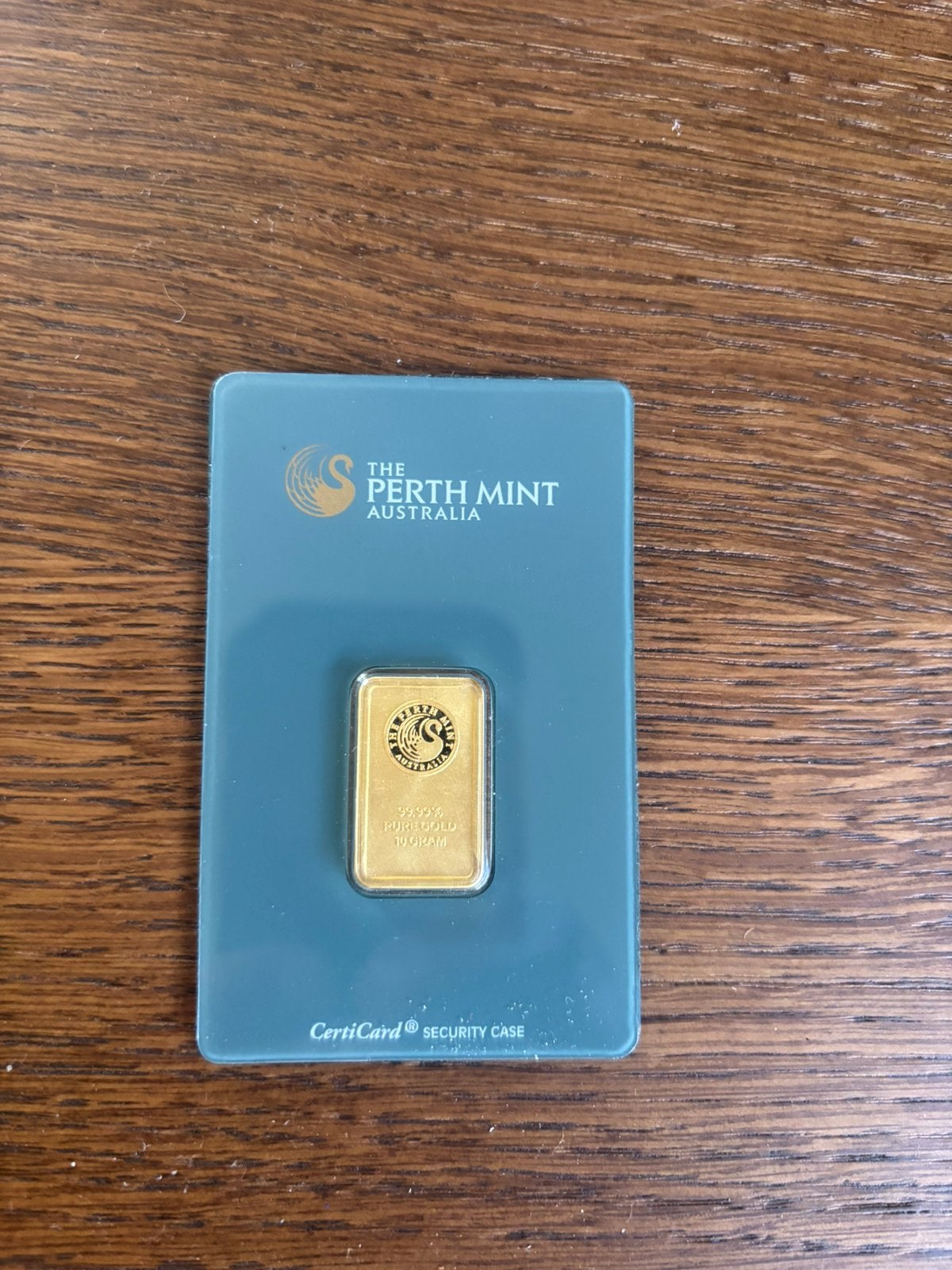 PM goudbaar 10 gram Perth Mint 999.9 in blister, Ophalen, Goud