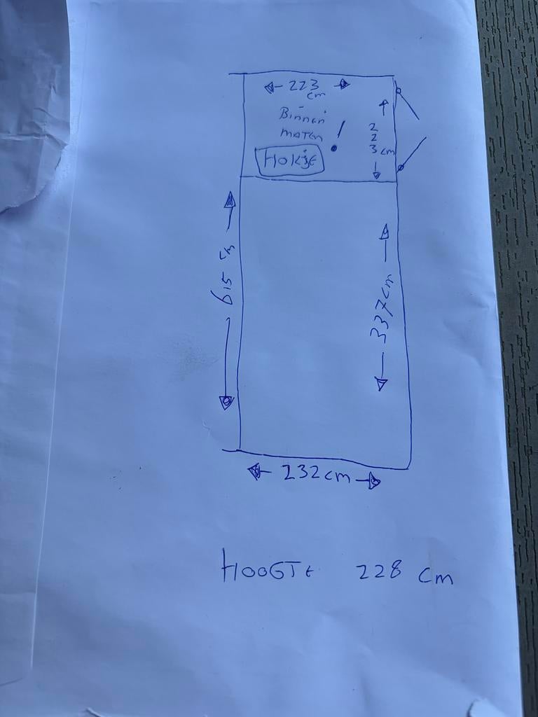 Ruime houten tuinhuis met overkapping en bar, Ophalen, Gebruikt, Minder dan 5 meter