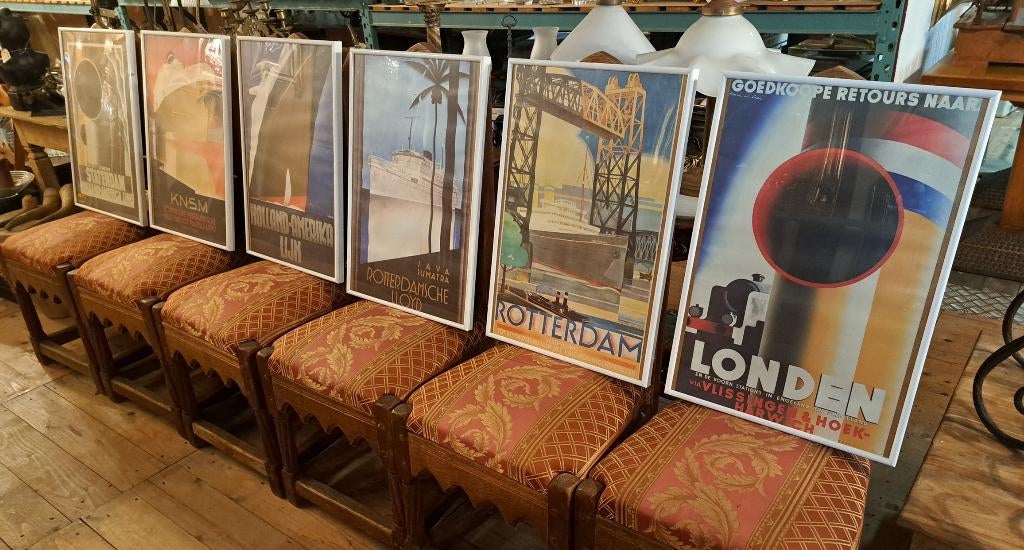 Nautische reclame posters Holland America Line 61 x 48 cm, Ophalen