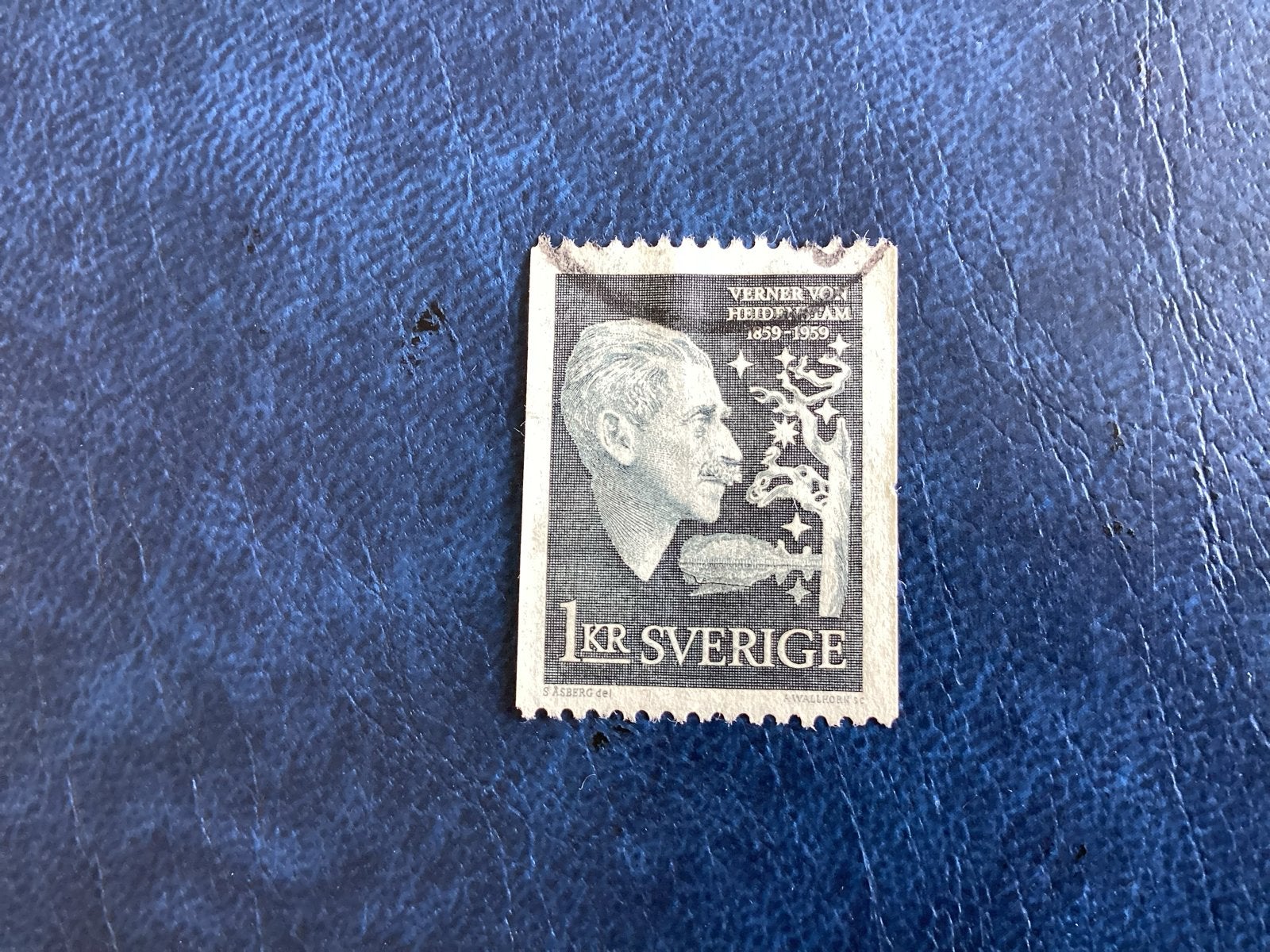Zweden 1959 - Mi.450- Verner von Heidenstam 1 Kr, Ophalen of Verzenden, Overige landen, Gestempeld