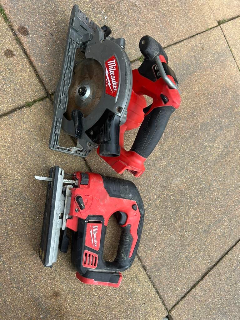 Milwaukee M18 Decoupeer en cirkelzaag body, Ophalen of Verzenden, Zo goed als nieuw