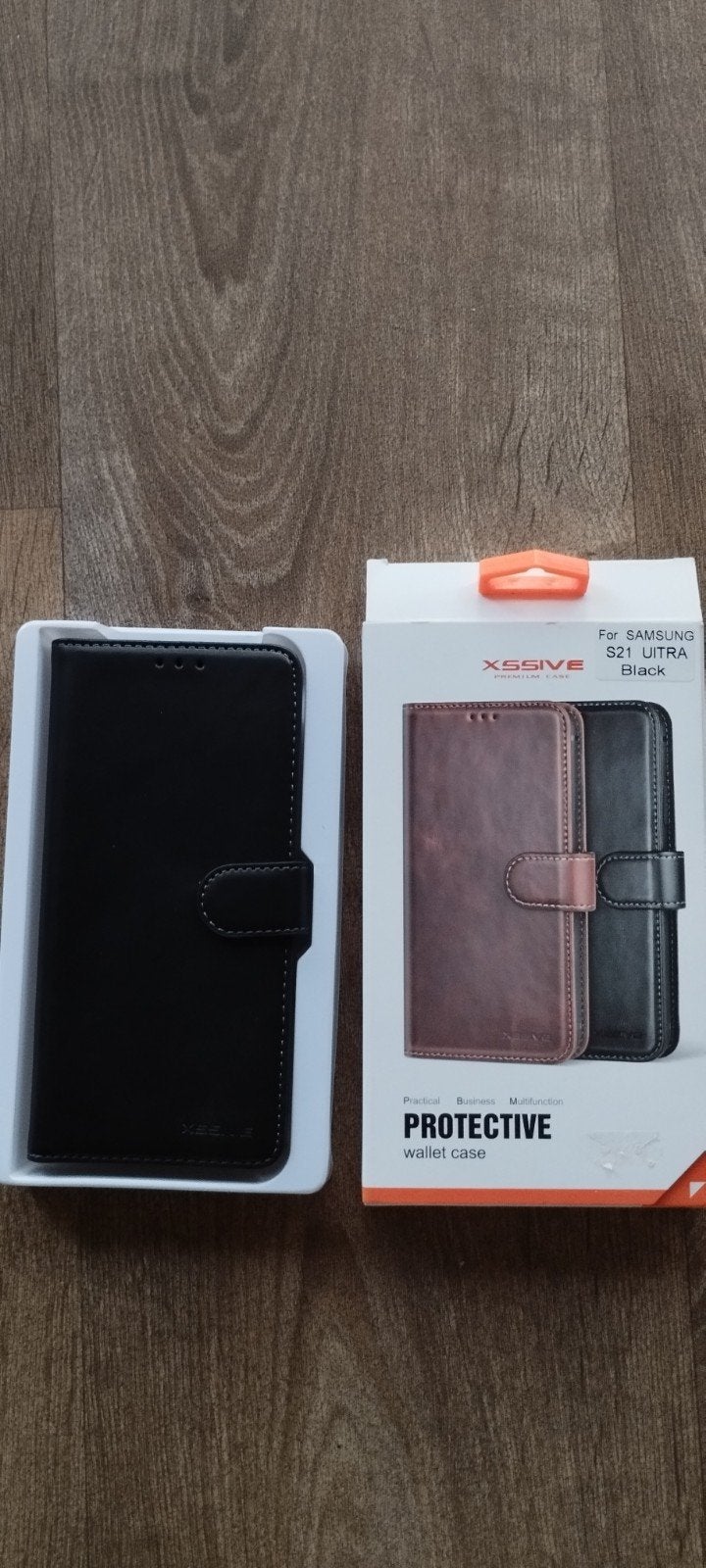 XSSIVE Wallet Case voor Samsung S21 Ultra - Zwart, Ophalen of Verzenden