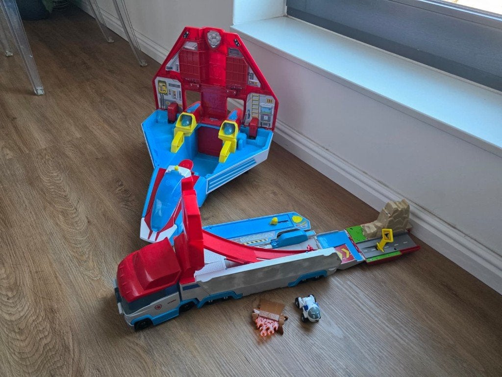 PAW Patrol Set: Mighty Jet vliegtuig en Uitklap Vrachtwagen, Ophalen, Gebruikt
