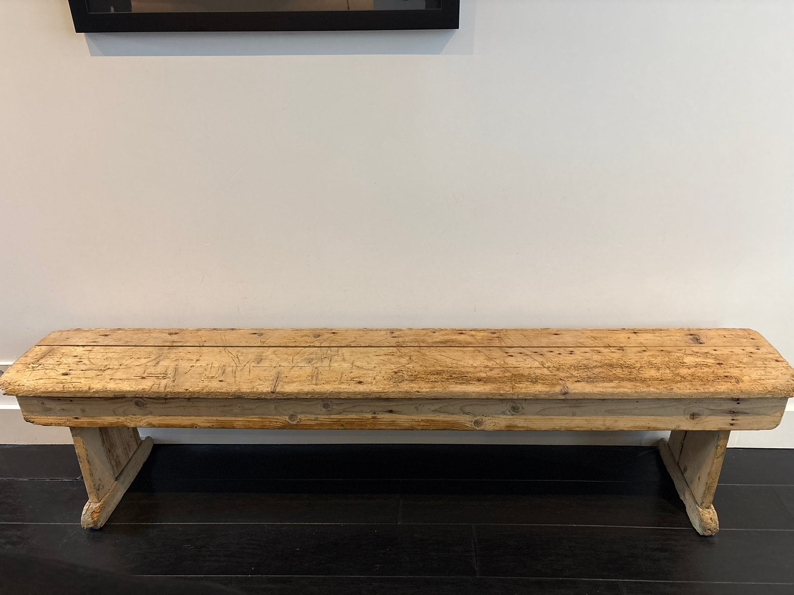 Robuuste houten bank - 196x30x45cm, Ophalen of Verzenden