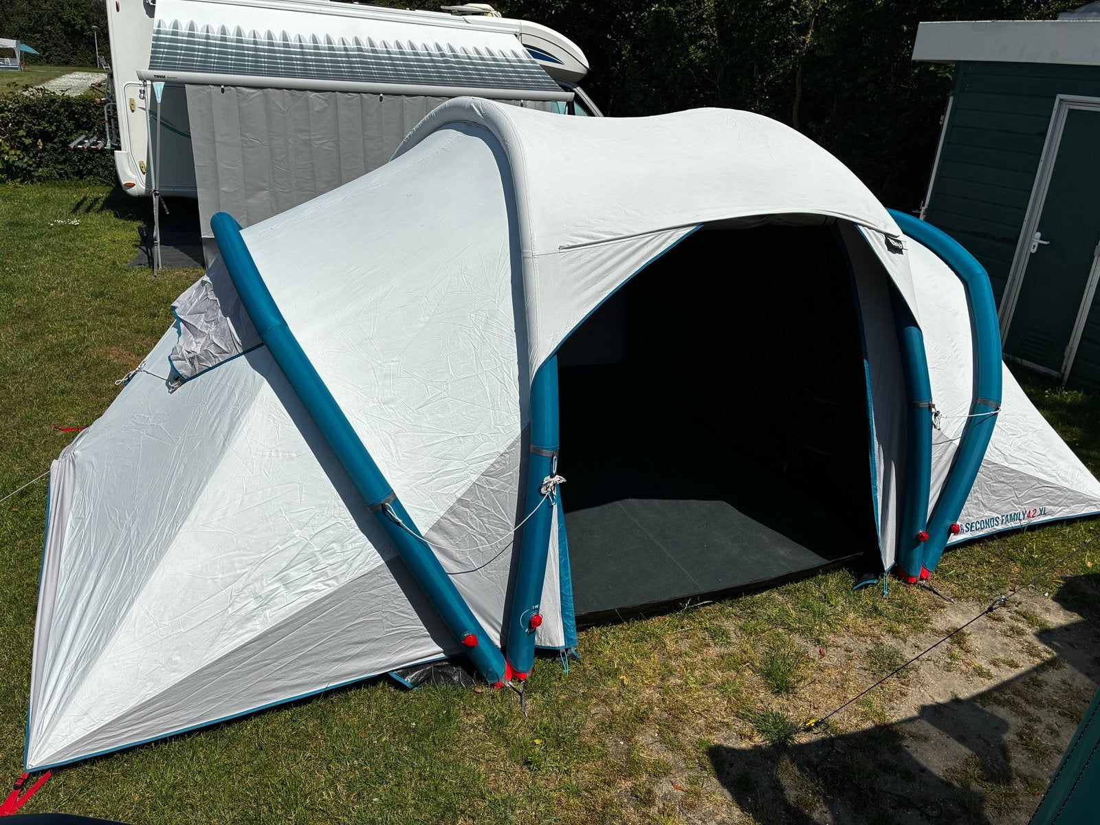 Quechua Air Seconds Family 4.2 XL - 4 persoons tent, Caravans en Kamperen, Tenten, Ophalen, Gebruikt, Tot en met 4