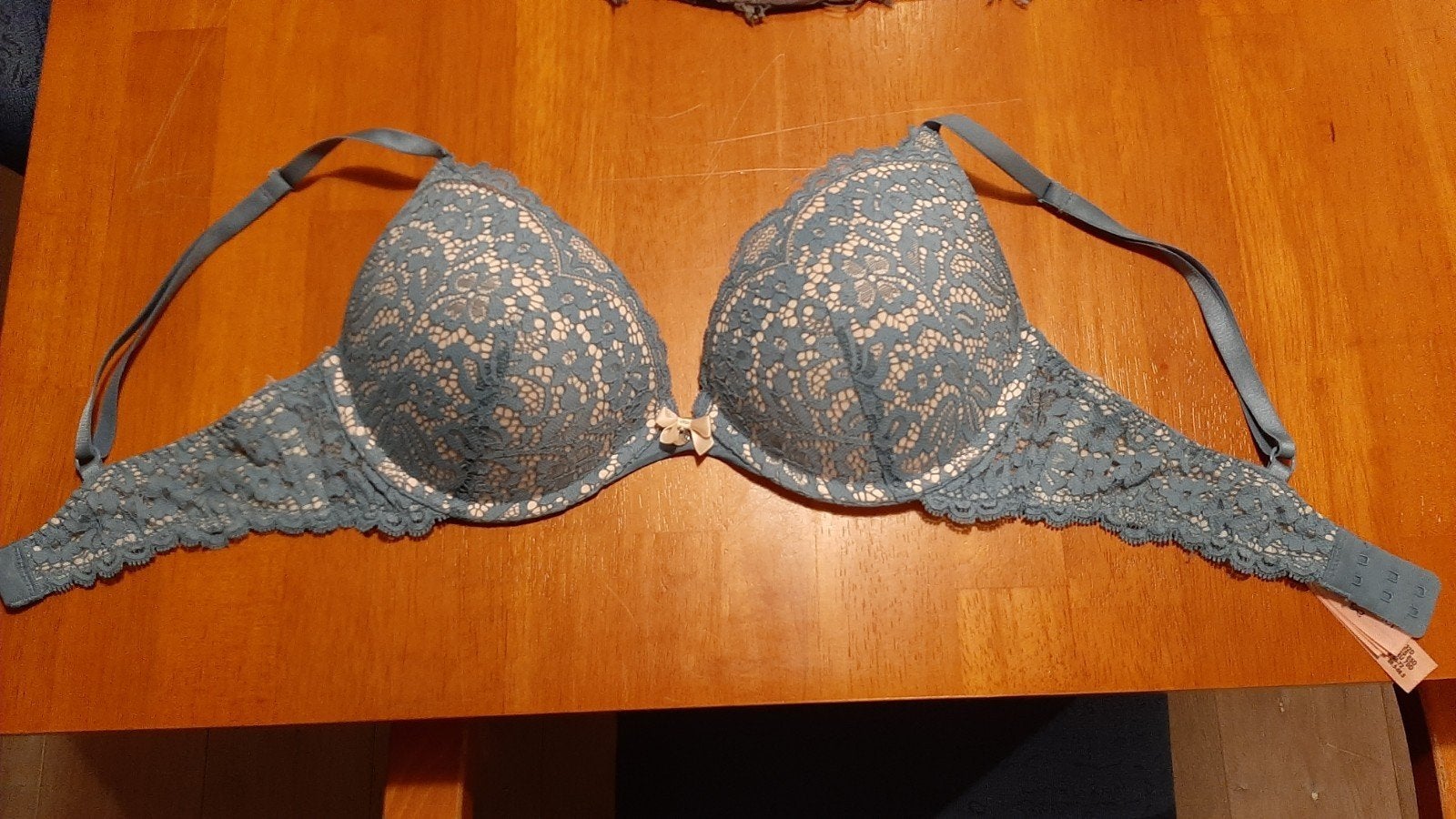 Kanten BH mt EU 70D als nieuw., Hunkemöller, Ophalen of Verzenden, Blauw, BH
