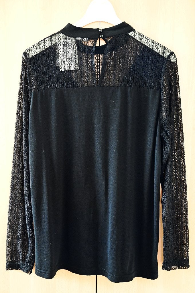 Shirt Jacqueline de Yong zwart, Maat 38/40 (M), Zwart, Ophalen of Verzenden, Zo goed als nieuw