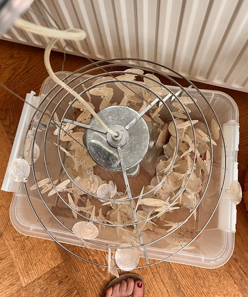 Hanglamp, Ophalen, Gebruikt, Natuurlijk materiaal
