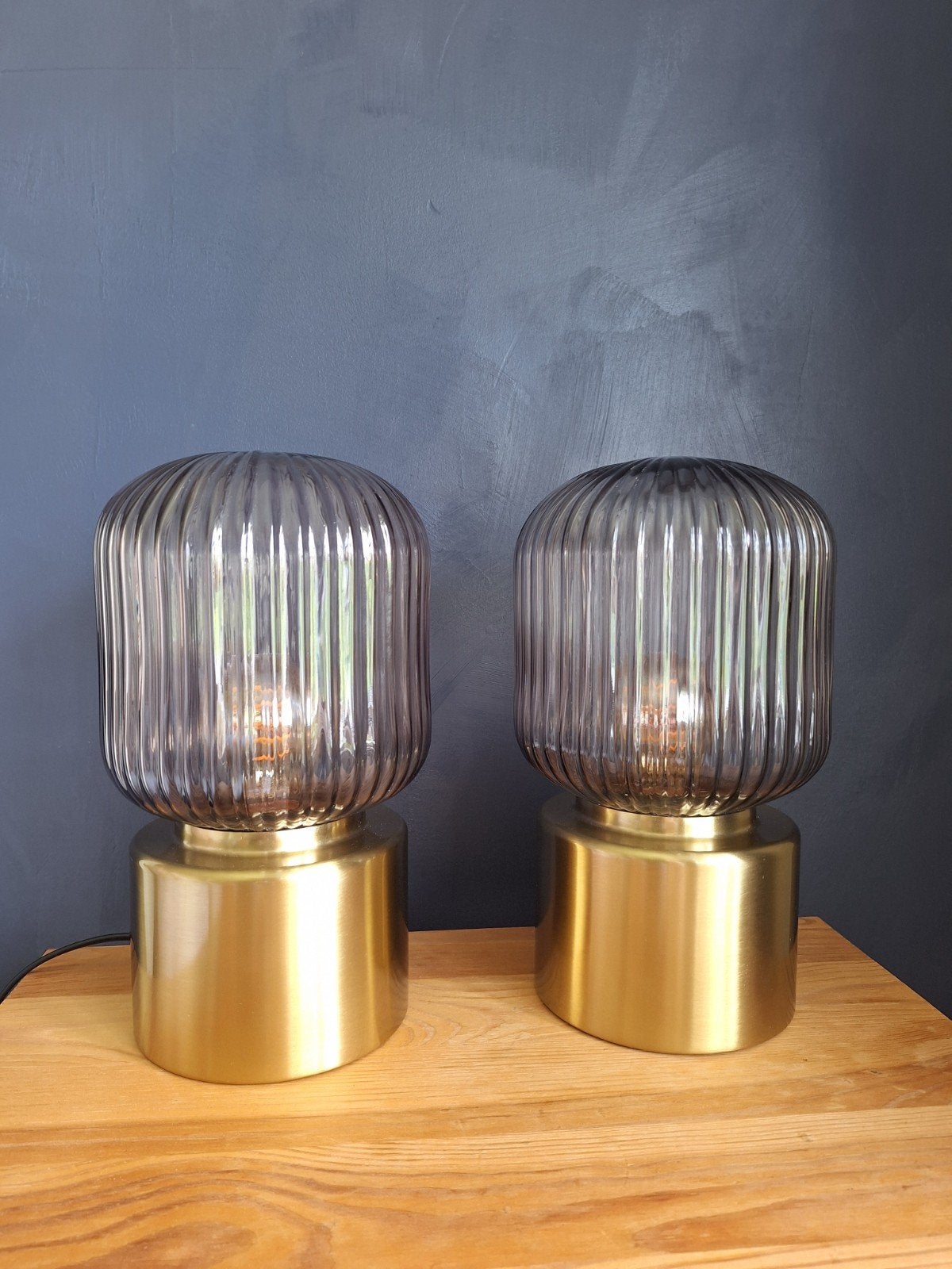 2 x Solklint tafellamp, Ophalen of Verzenden, Zo goed als nieuw, Glas, IKEA