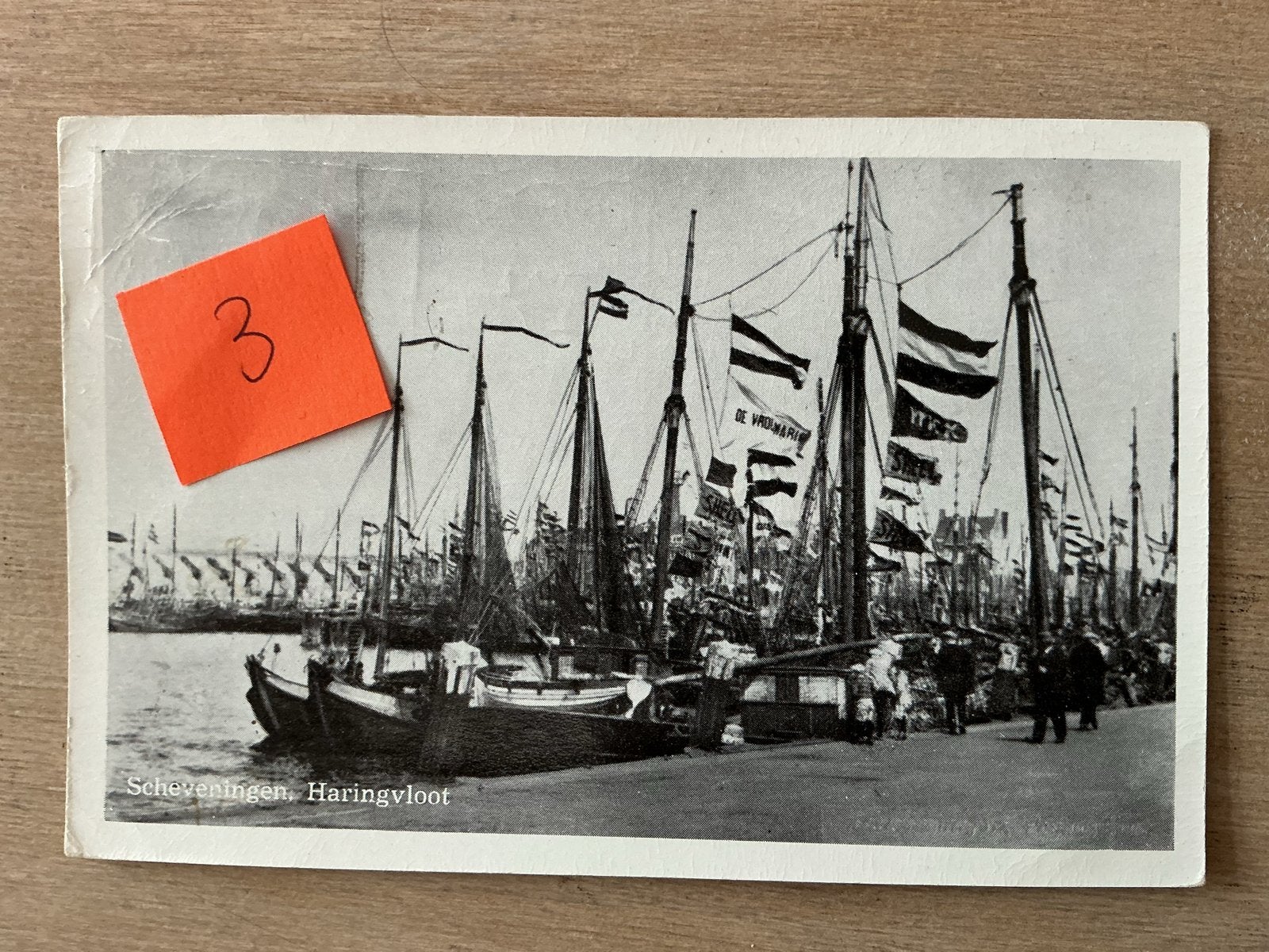 Oude ansichtkaart Zuid-Holland, Scheveningen, Haringvloot, Ophalen of Verzenden, Voor 1920, Gelopen, Zuid-Holland