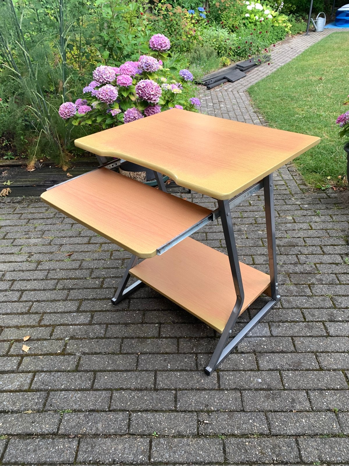 Computertafeltje 48x60cm 70 cm hoog, Huis en Inrichting, Tafels | Bijzettafels, Ophalen, Zo goed als nieuw, Rechthoekig, 60 cm of meer