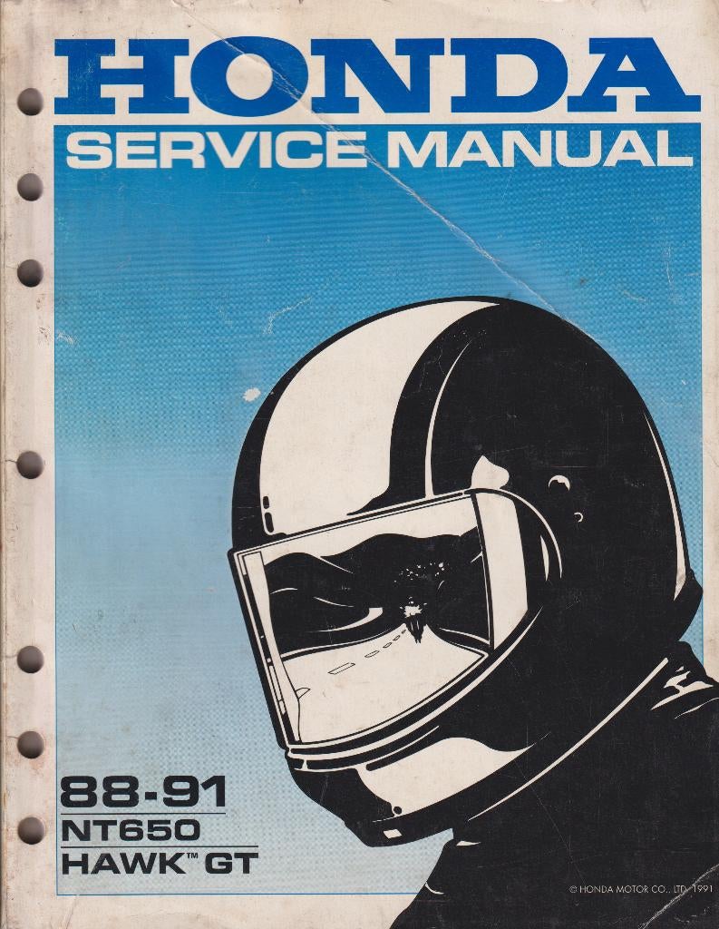 Honda NT650 Hawk GT Service manuel Engels 1988-1991, Ophalen of Verzenden, Gebruikt