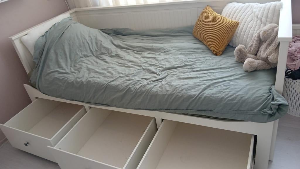 Ikea hemnes tweepersoons bed(bank) excl. matras., Ophalen, Gebruikt, Tweepersoons, 160 cm
