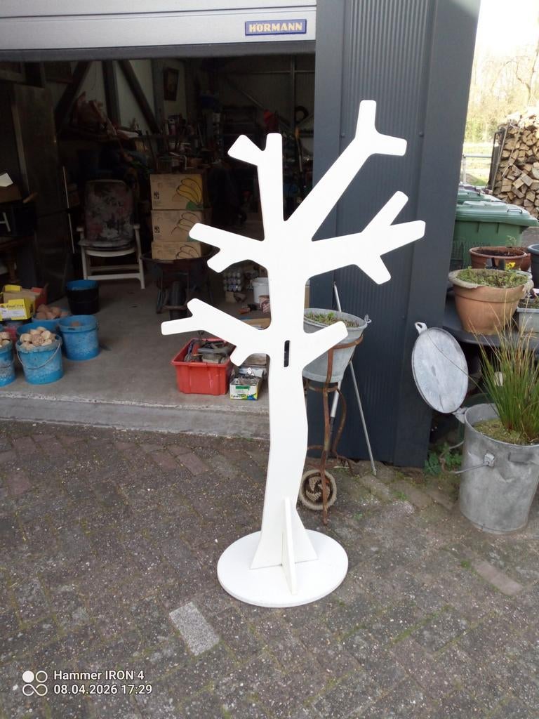 Witte namaakboom - Decoratieve boom, Hout, Gebruikt, Ophalen of Verzenden, Modern