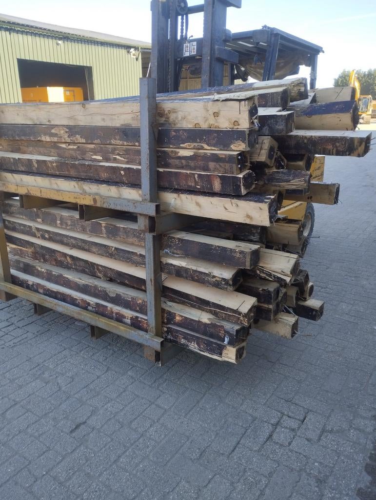 Vuur houten balken, Tuin en Terras, Palen, Balken en Planken, Ophalen, 250 cm of meer, Balken