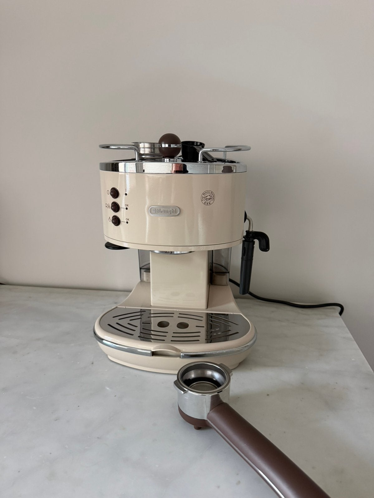 De’Longhi Icona Vintage  – nieuw compleet met originele doos, Witgoed en Apparatuur, Ophalen of Verzenden, Zo goed als nieuw, Koffiemachine