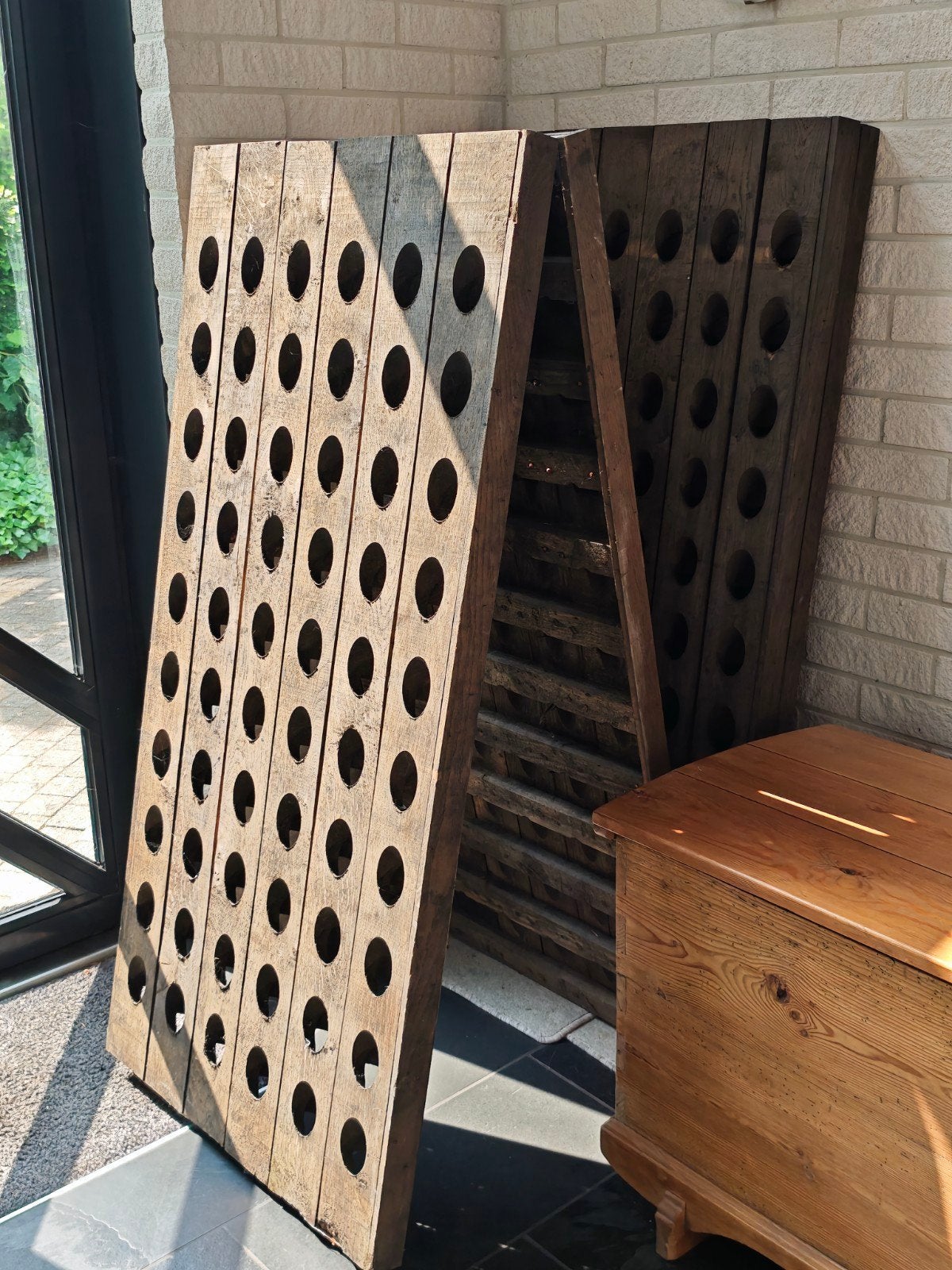 schitterend champagnerek , wijnrek , pupitre - Ste Leban, Huis en Inrichting, Woonaccessoires | Wijnrekken, Ophalen, Gebruikt