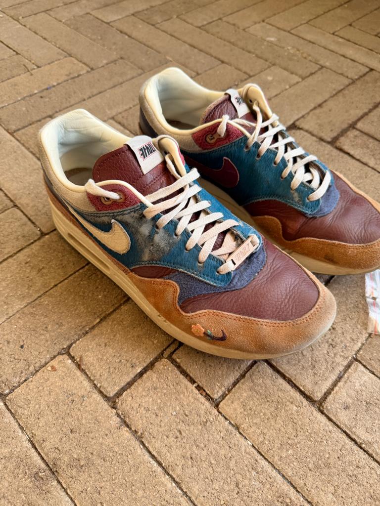 Nike Air Max 1 Kasina Won-Ang Orange maat 45.5 / US 11.5, Overige kleuren, Verzenden, Sneakers of Gympen, Gedragen