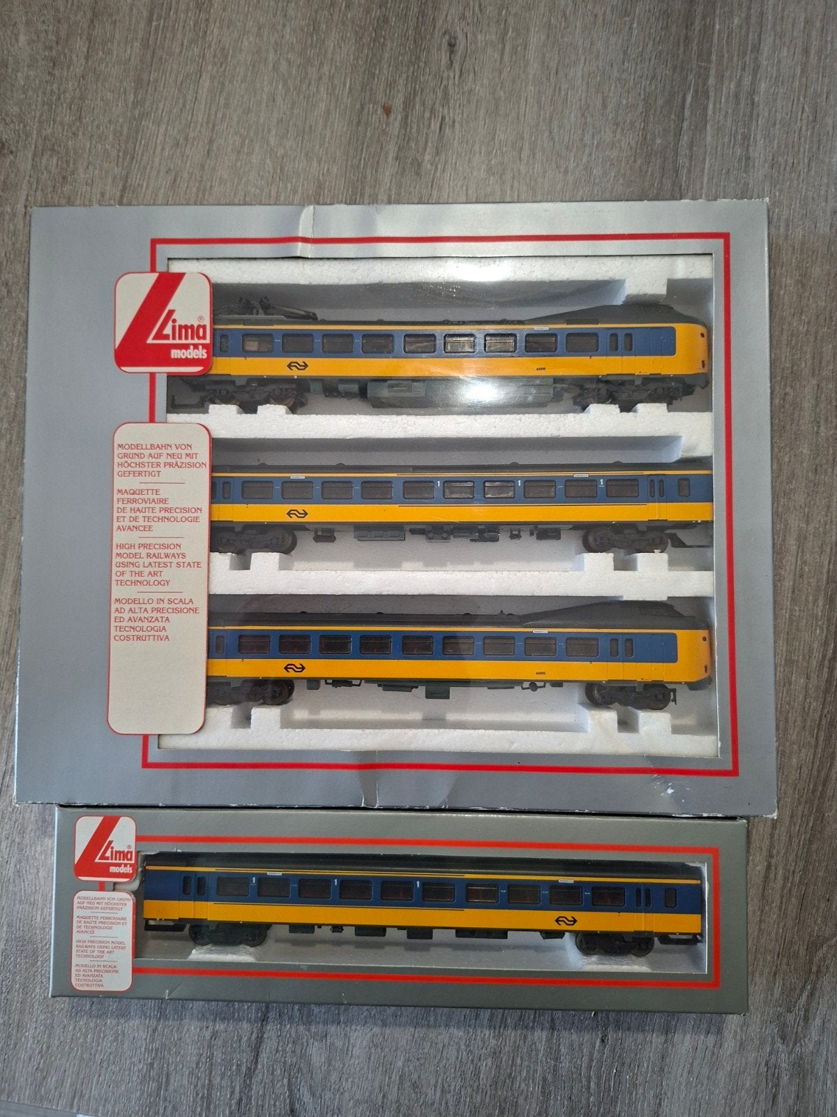 NS Lima Koploper H0 4-bak geel-blauw DC, Overige merken, Ophalen of Verzenden, NS, Gelijkstroom
