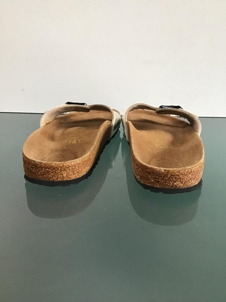 Birkenstock Madrid 37 wit | slippers | Gratis verzenden, Slippers, Verzenden, Wit, Zo goed als nieuw