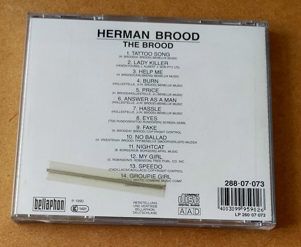 Herman Brood - The Brood CD 1984/1990, Ophalen of Verzenden, Gebruikt, Blues Rock