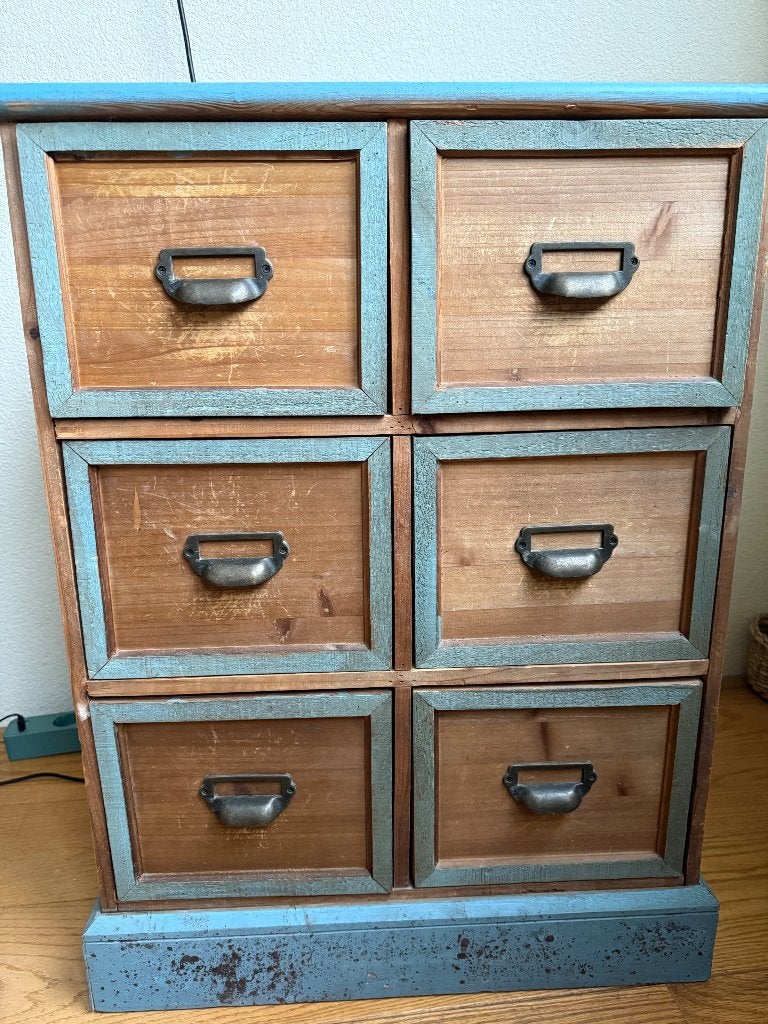 Xenos ladenkast, craquele, Ophalen, Gebruikt, 50 tot 100 cm, Met lade(s)