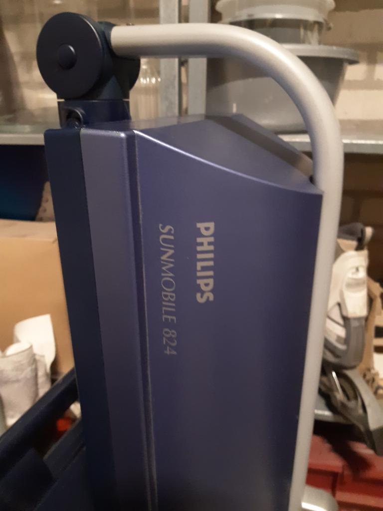 Zonnehemel zonnebank Philips Sunmobile 824, Ophalen, Gebruikt, Zonnebank enkelzijdig, Minder dan 10 lampen