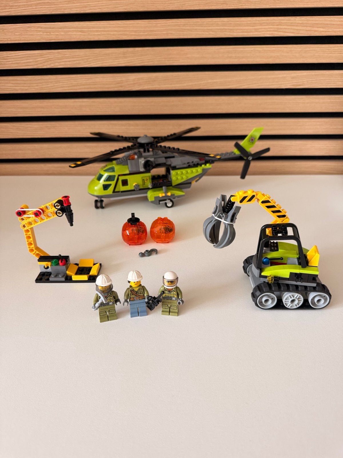 Lego set 60123 vulkaan bevoorradings helikopter, City, Lego, Ophalen of Verzenden, Complete set