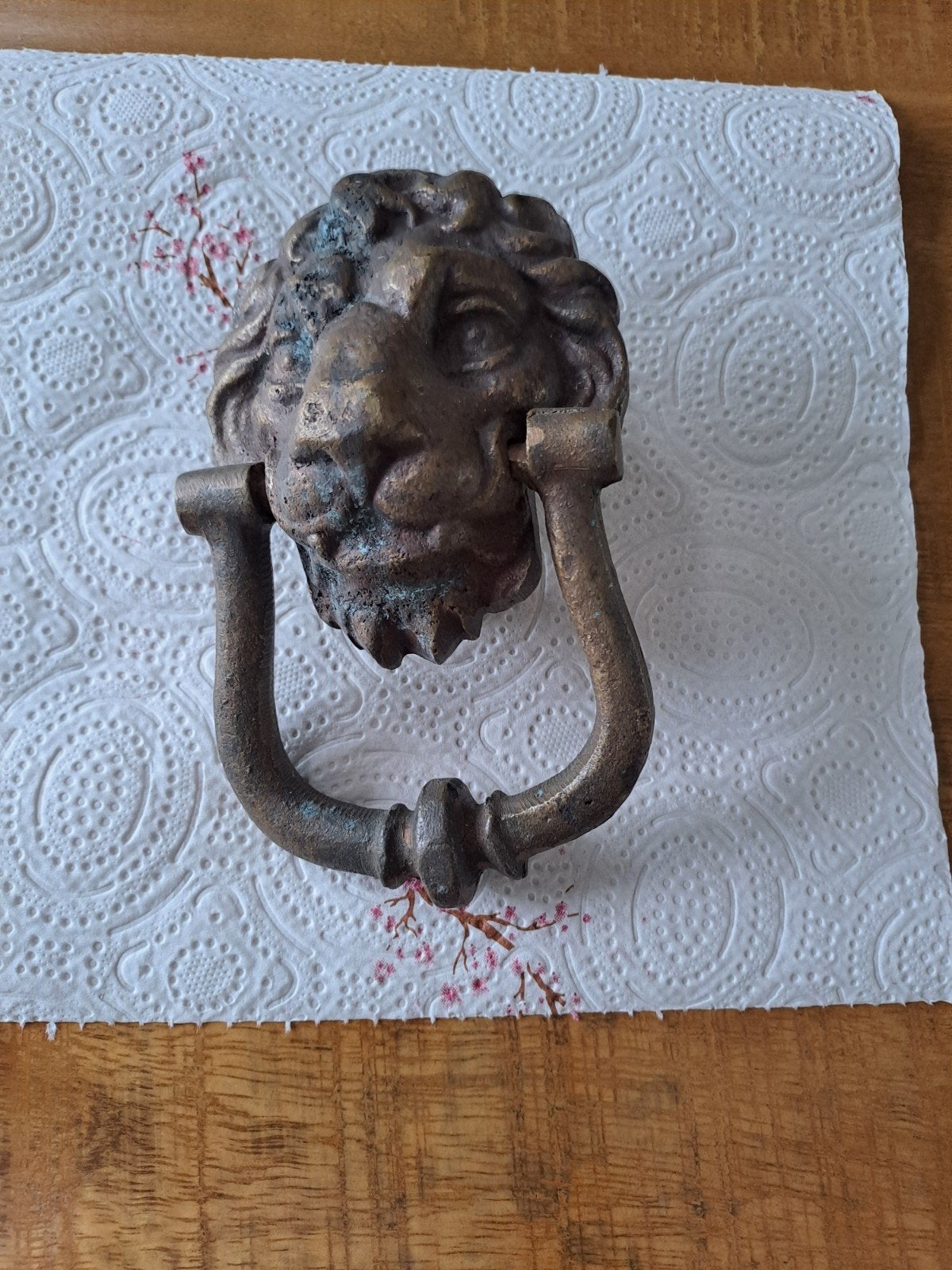 Antieke Deurklopper Leeuwenkop - Brons, Ophalen of Verzenden
